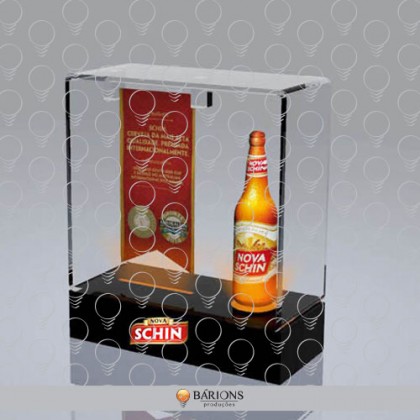 Display Expositor de Acrílico para Bebida com Iluminação em LED